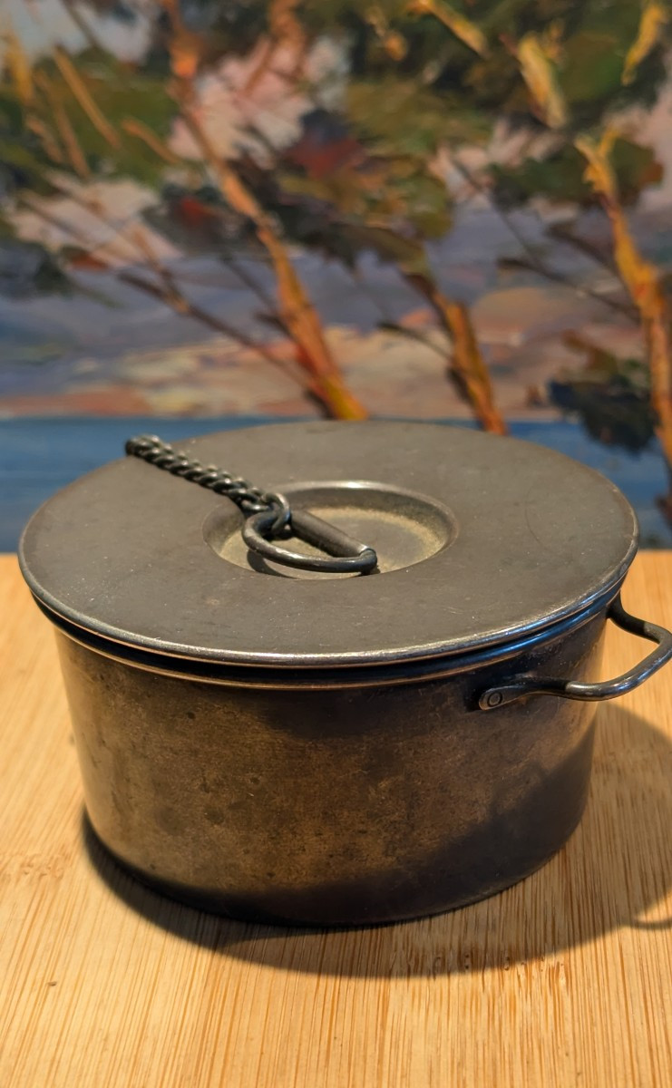 Miniature Empire Mess Tin, Model 1852 - Silver-plated Metal By Victor Saglier-photo-2