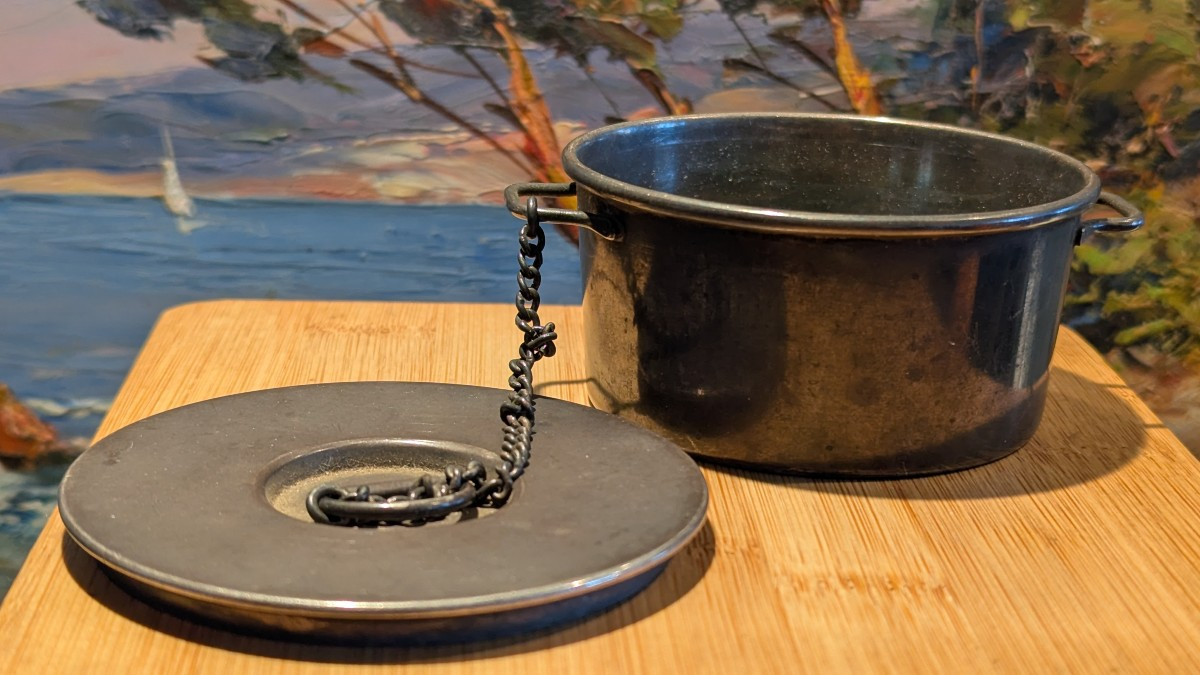 Miniature Empire Mess Tin, Model 1852 - Silver-plated Metal By Victor Saglier-photo-3