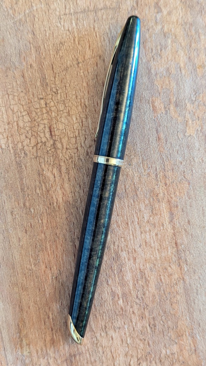 Fountain Pen, Waterman, Vintage - Lacquer And Gold Nib-photo-2