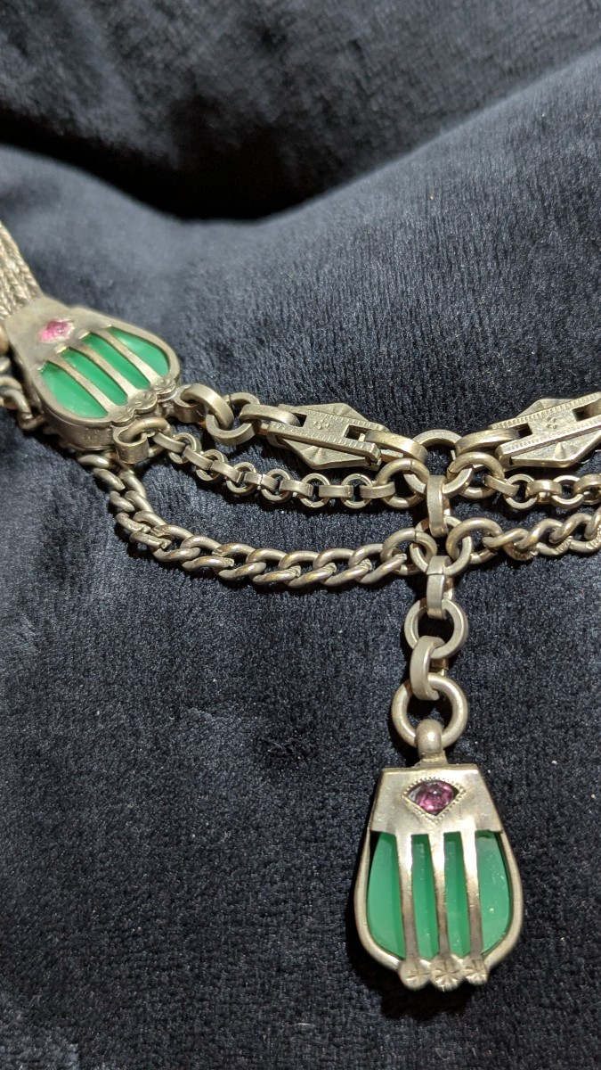 Art Deco And Uranium: Watch Chain-jewelry-chatelaine-photo-2