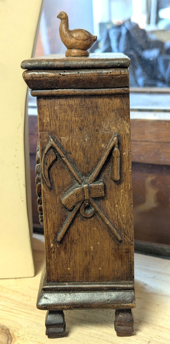 Art Populaire 19ème-Porte-montre-Pendule-Paysan-photo-2