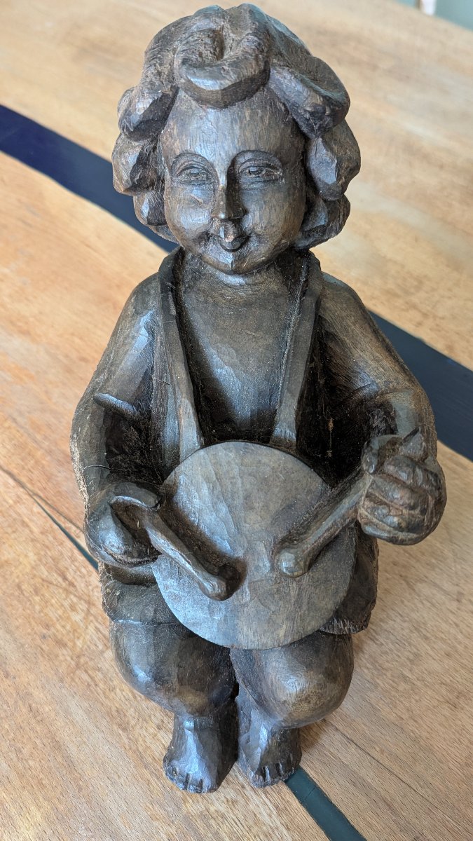 Art Populaire-Musicien-Putti-Religion-18ème