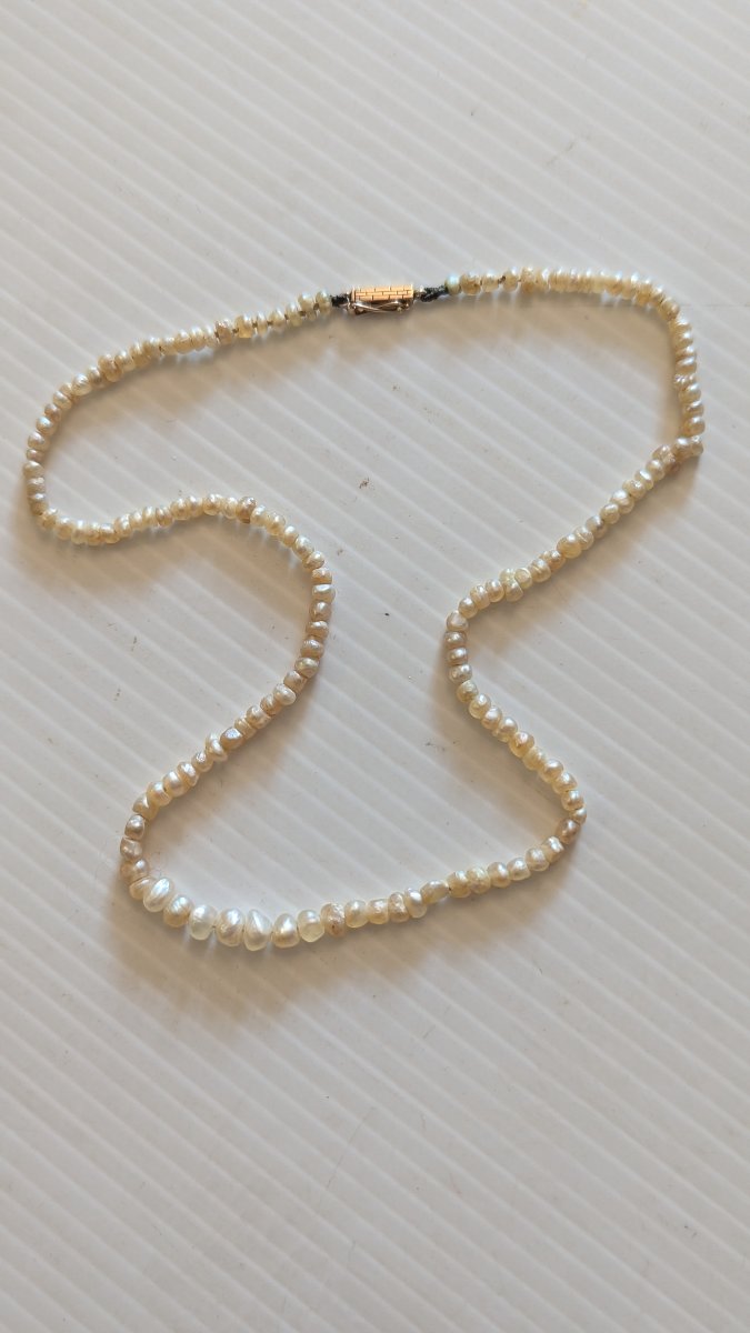 Fine Antique Pearl And Baroque Necklace-photo-3