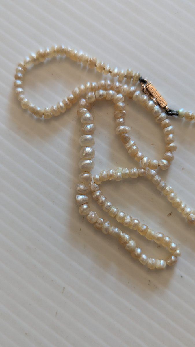 Fine Antique Pearl And Baroque Necklace