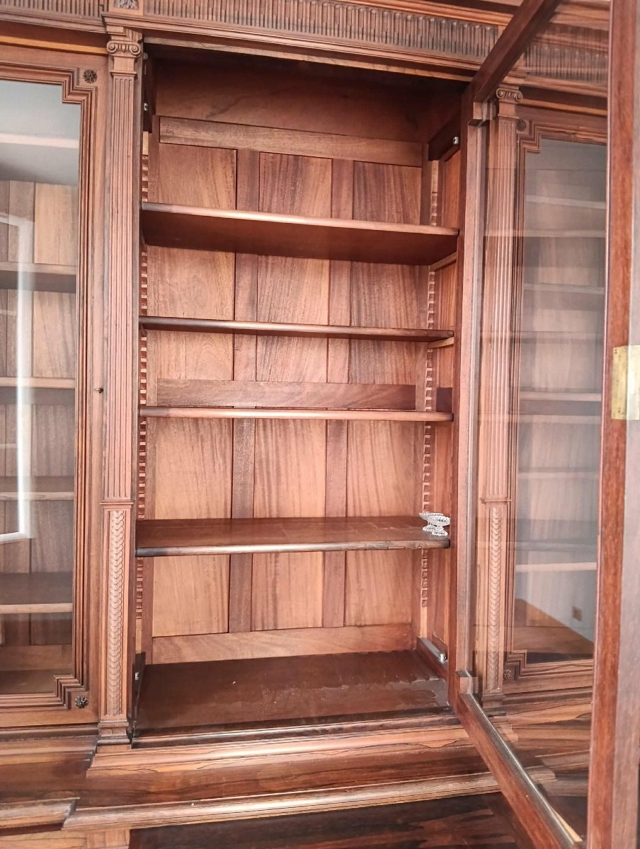 Bibliothèque de château, 19ème, en palissandre-Buffet de présentation -photo-4