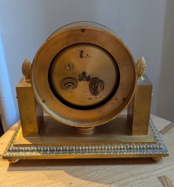 Petite pendule mécanique, en bronze, Maison Lavigne Paris-Brunner-photo-1