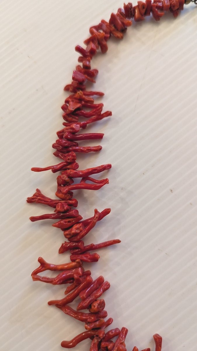 Collier vintage, très fourni-Branches de corail-photo-3