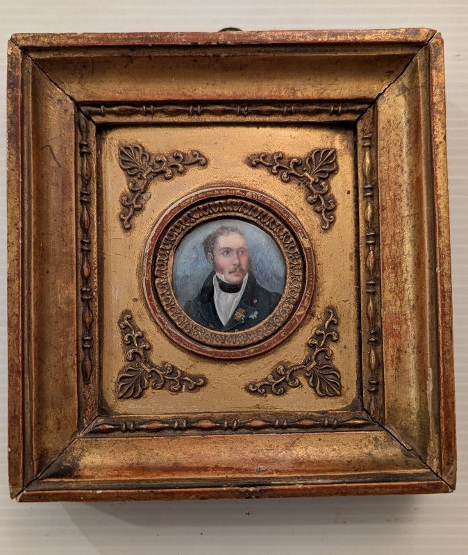 Miniature 19ème-Portrait d'homme avec décorations 