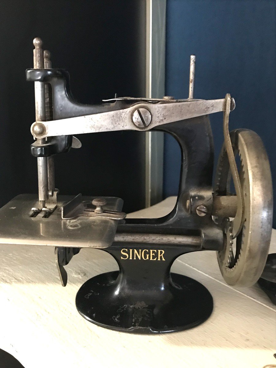 Rare premier modèle à balancier de 1910-Machine à coudre Singer n° 20-USA-Jouet-photo-3