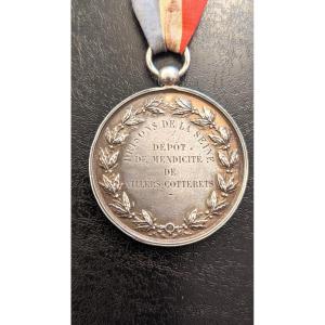 Rare et curieuse médaille 19ème-Prison-Mendicité-Buandière