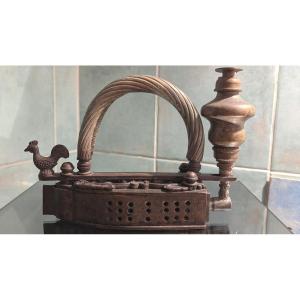 Fer à repasser peu courant, à alcool, en bronze-USA 1934