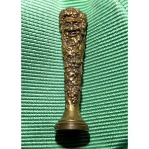 Bacchus, Bronze Seal Signed M. Bertin - Art Nouveau Sculpture