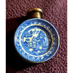 Petit flacon à parfum anglais, 19ème-Assiette miniature-Argent