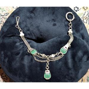 Art Deco And Uranium: Watch Chain-jewelry-chatelaine