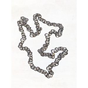 Imposante chaîne en argent massif martelé-Bijou ethnique-Sautoir