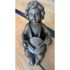 Art Populaire-Musicien-Putti-Religion-18ème