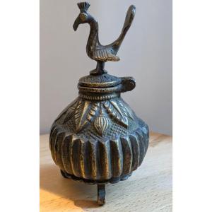 Encrier 19ème, en bronze-Inde Moghole-Objet ethnique