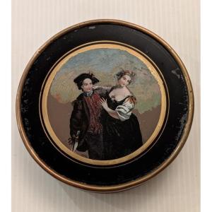19th-century Candy Box With A Glass-covered Display—couple
