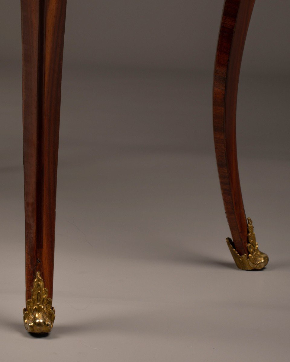 Veneer Salon Table Louis XV Period-photo-3