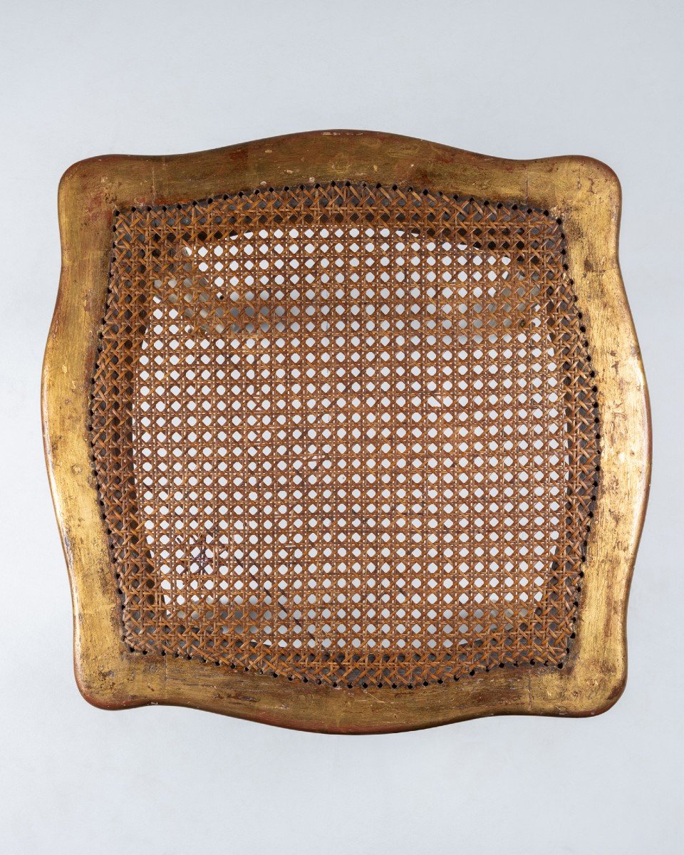 Stool In Lacquered And Gilded Wood Italy Eighteenth Century-photo-5