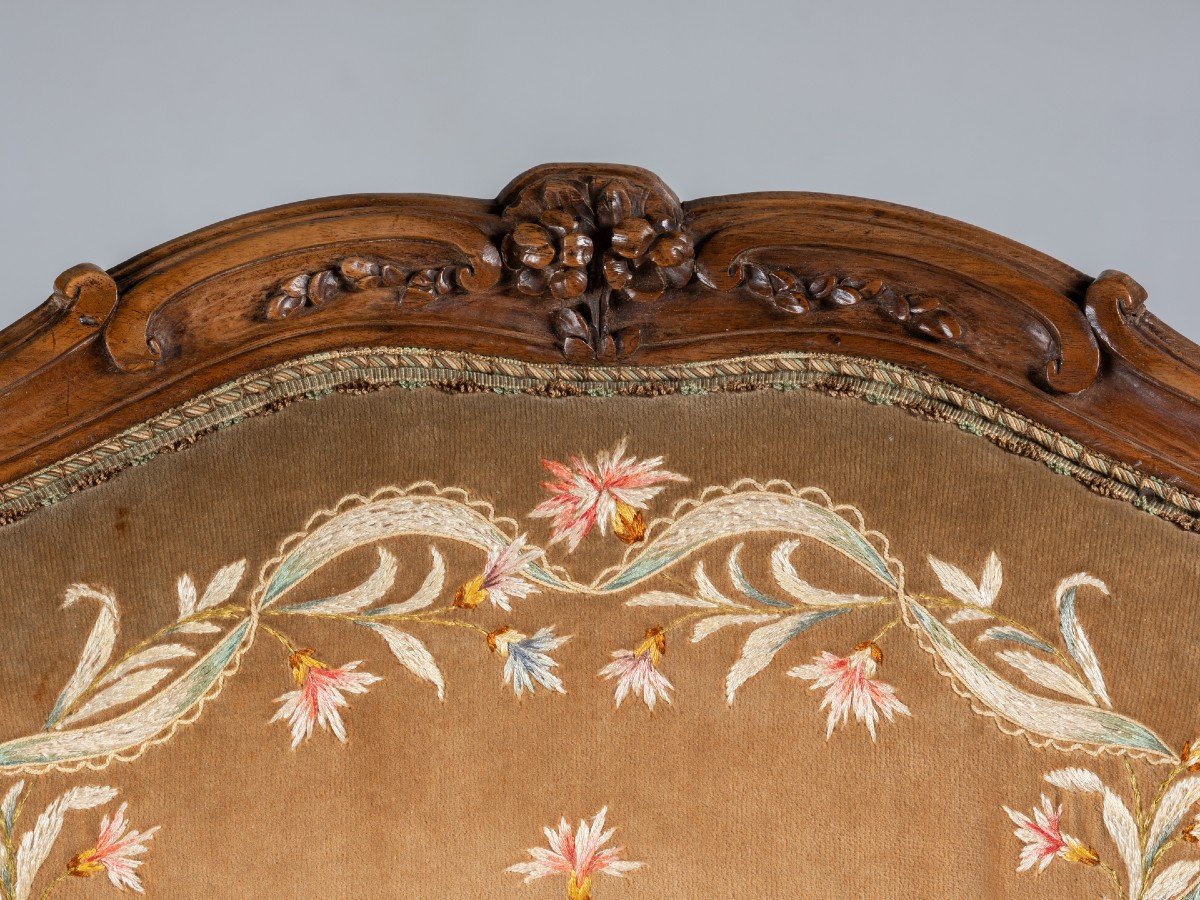 Fauteuil "coin De Feu" Estampillé C L. Burgat   Epoque Louis XV-photo-2