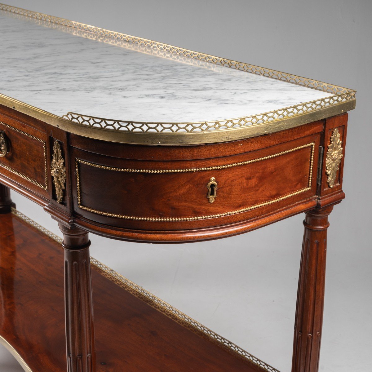 Console Desserte En Acajou   Epoque Louis XVI-photo-3