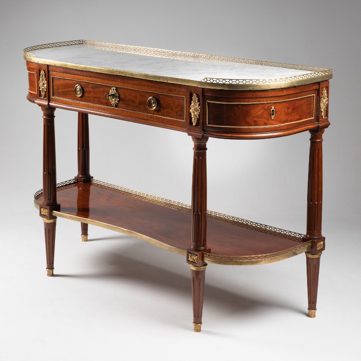 Console Desserte En Acajou   Epoque Louis XVI-photo-4
