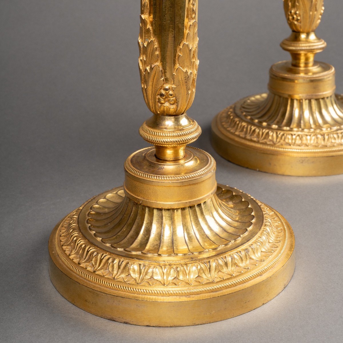 Pair Of Candelabra In Gilt Bronze Louis XVI Period-photo-3