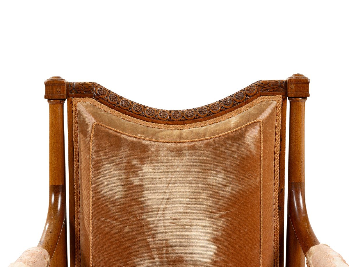 Fauteuil à Coiffer En Acajou   Epoque Louis XVI-photo-4