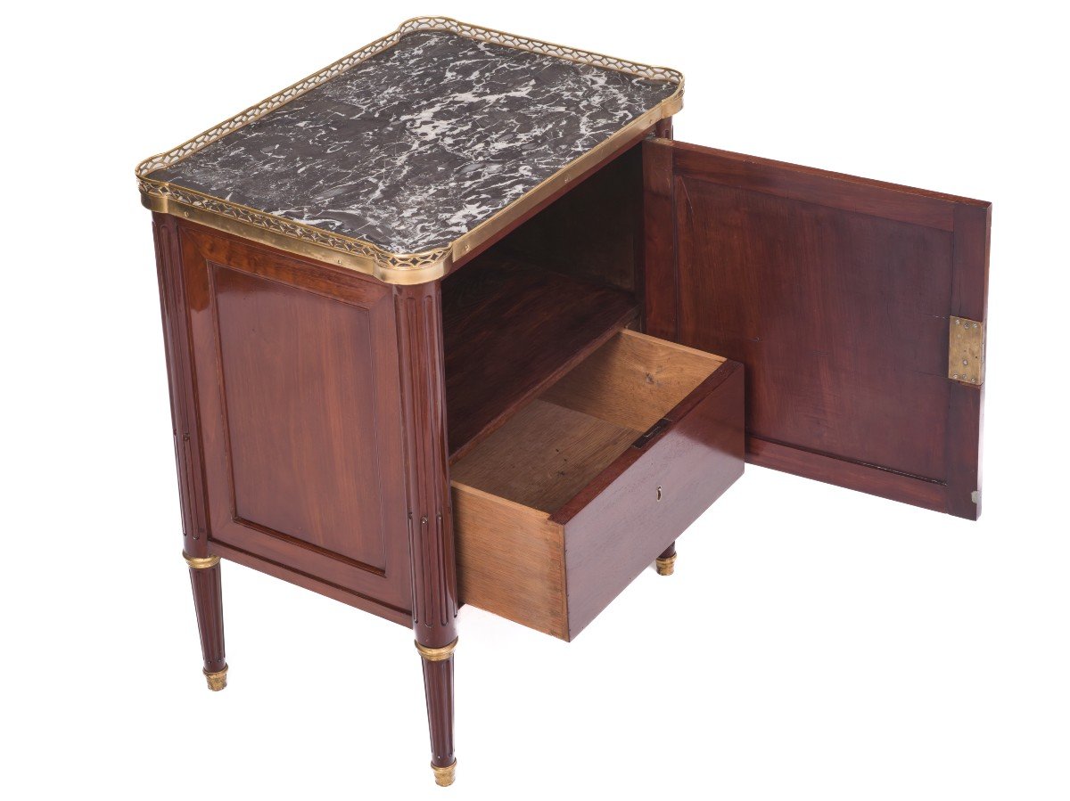 Small Middle Furniture In Mahogany Louis XVI Period-photo-2