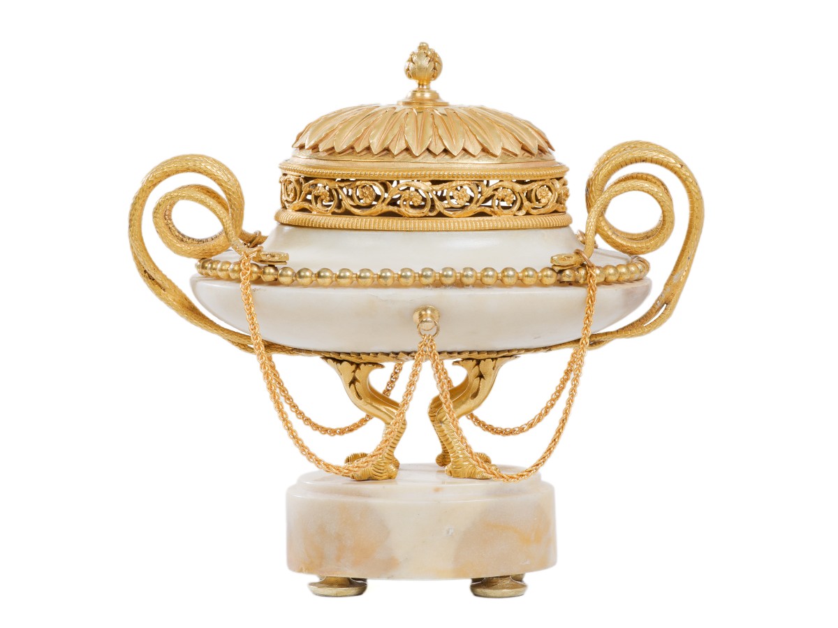 Louis XVI Navette-shaped Potpourri Vase