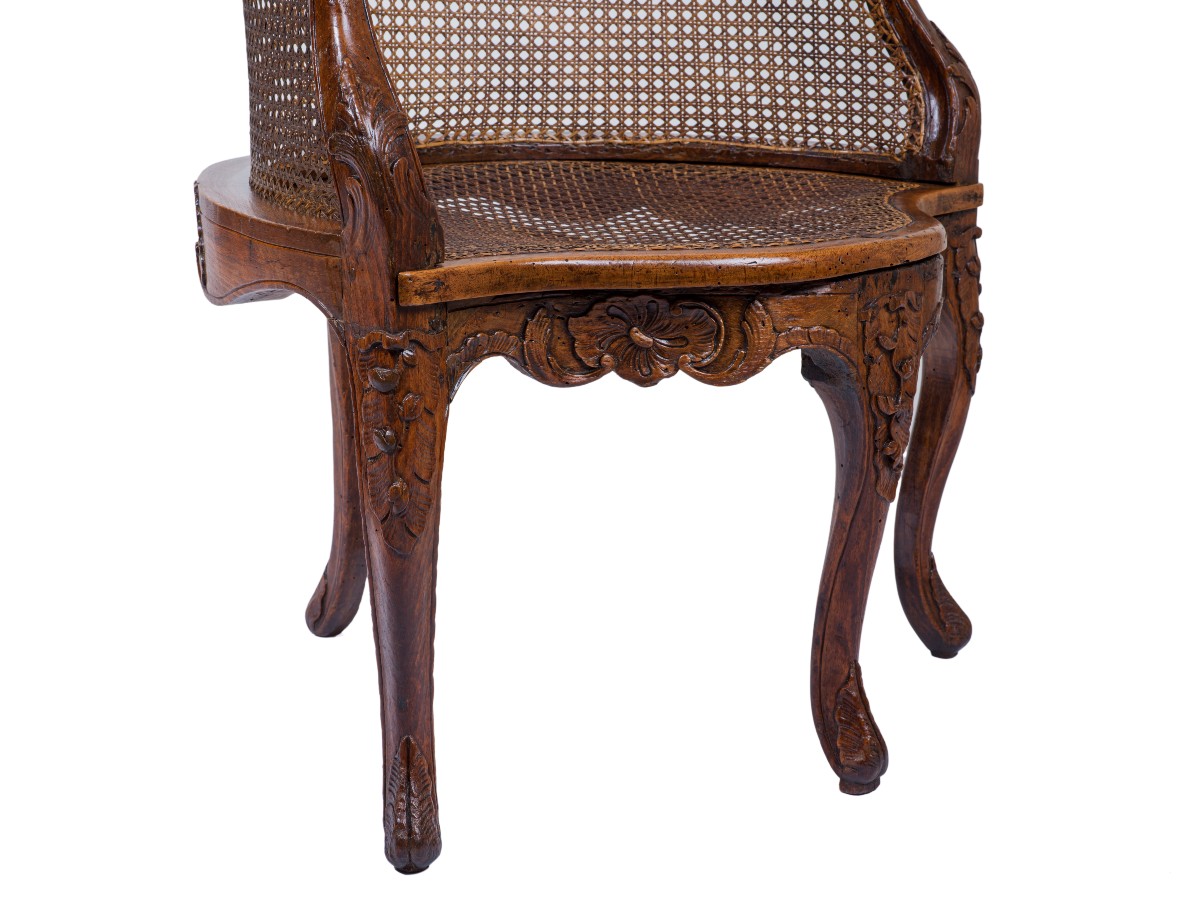Fauteuil De Bureau   Epoque Louis XV-photo-4