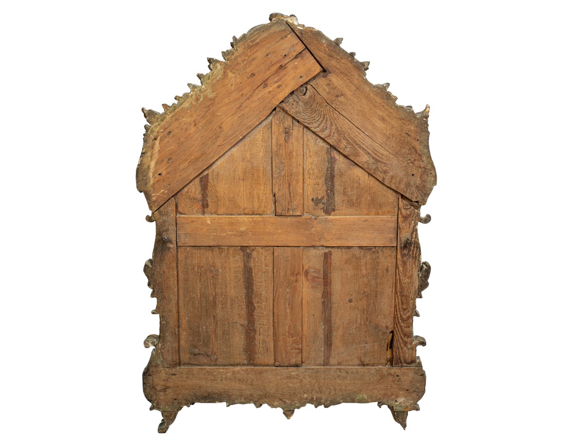 Gilded Wood Mirror Louis XV Period-photo-3