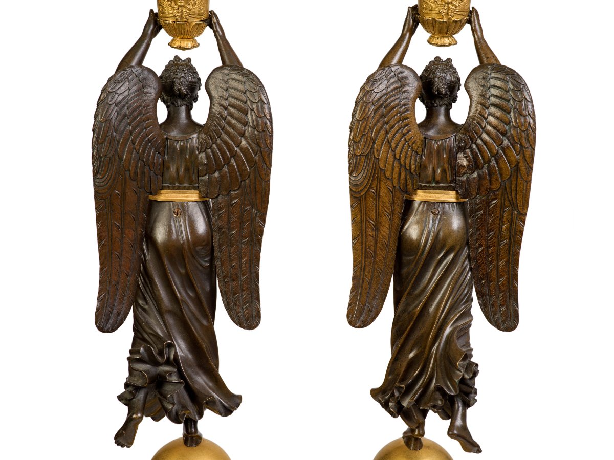 Pair Of Candelsticks  Empire Period-photo-1