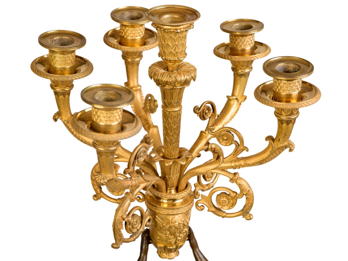 Pair Of Candelsticks  Empire Period-photo-2