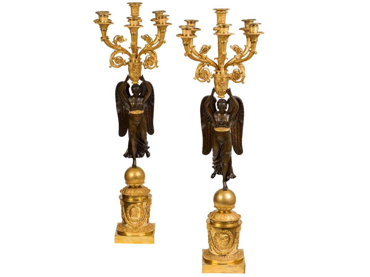 Pair Of Candelsticks  Empire Period