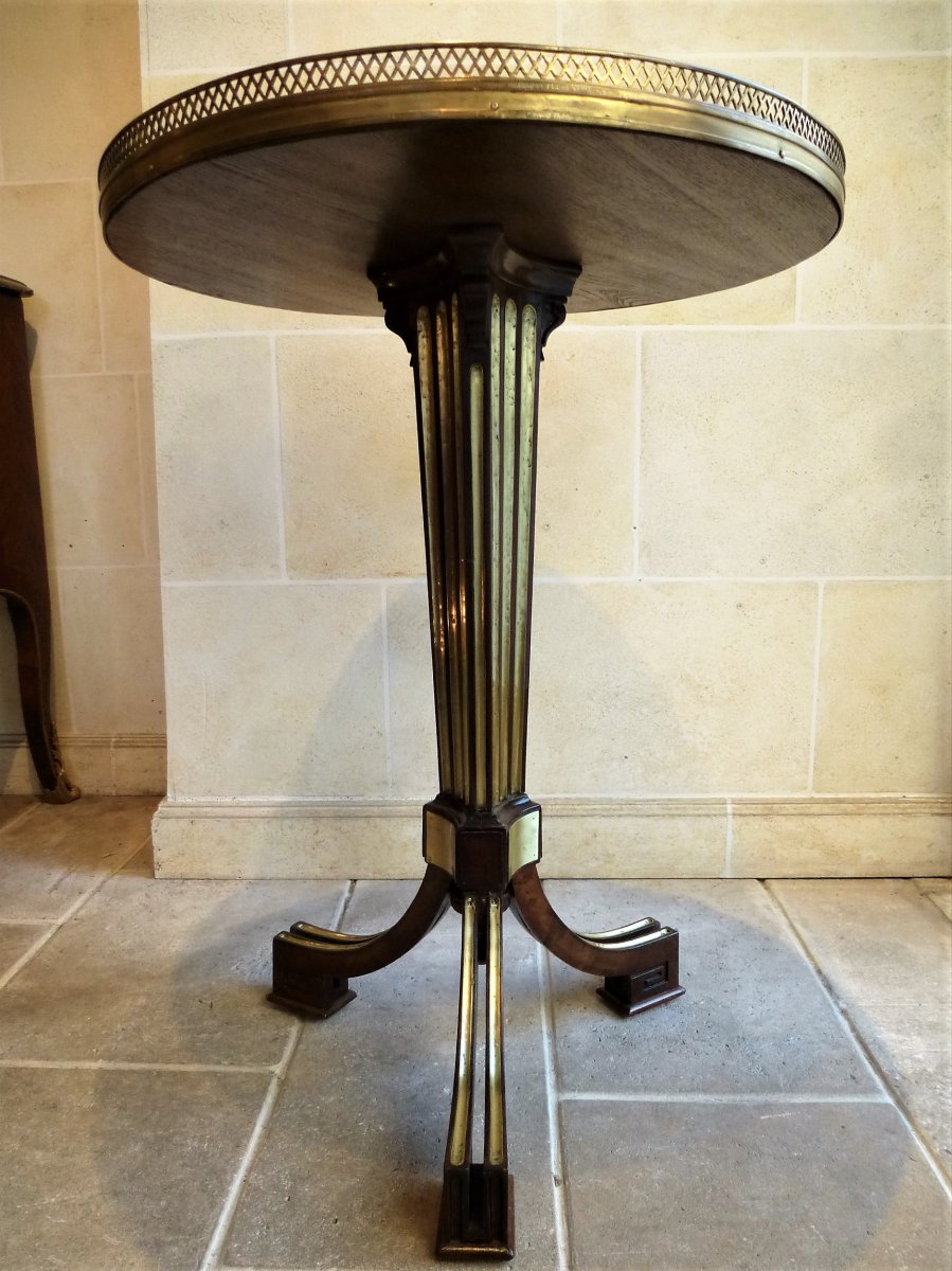 Tripod Pedestal Table Beginning Of XIXth Century-photo-2