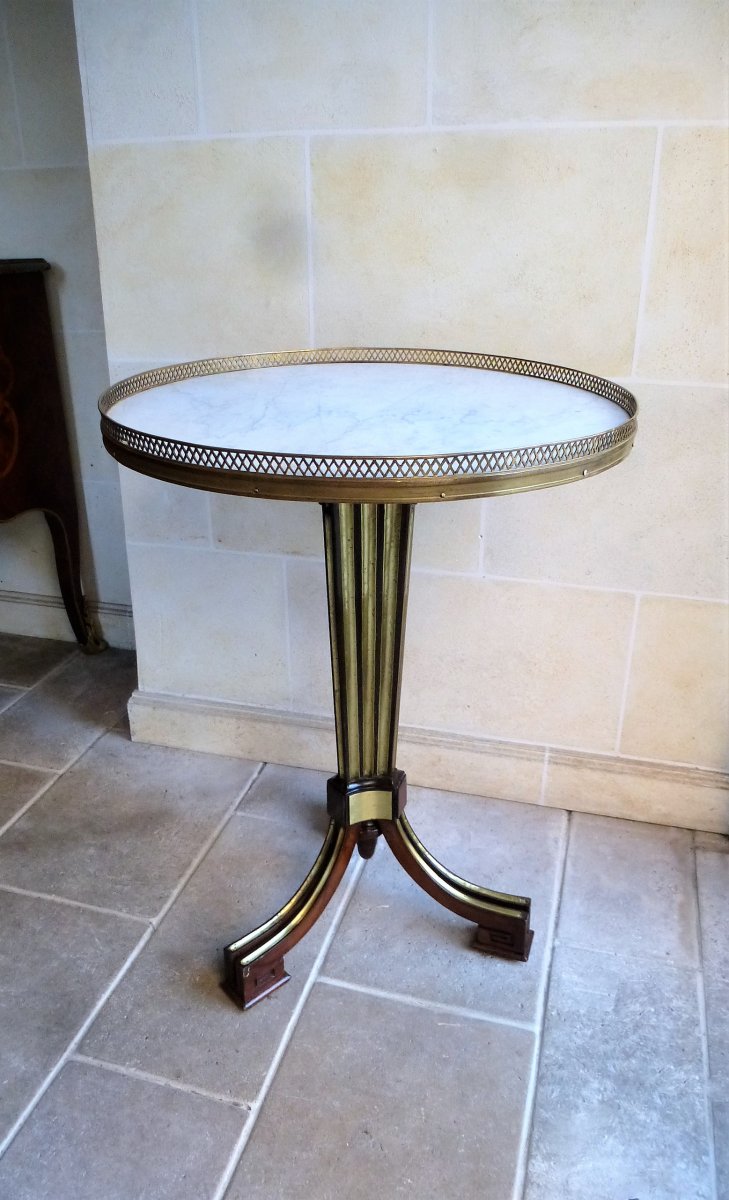 Tripod Pedestal Table Beginning Of XIXth Century-photo-3