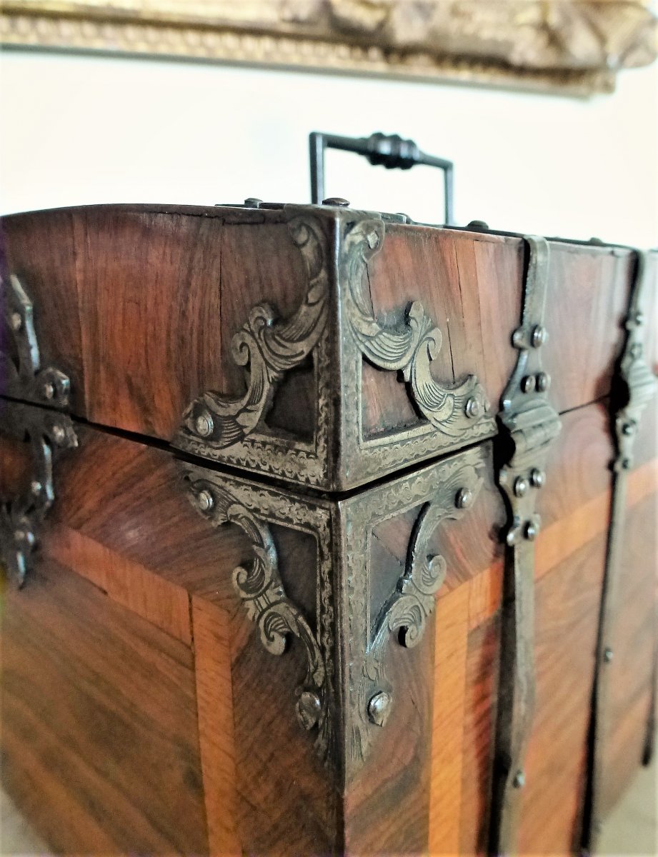 Coffret En Placage De Palissandre  Epoque Régence-photo-4