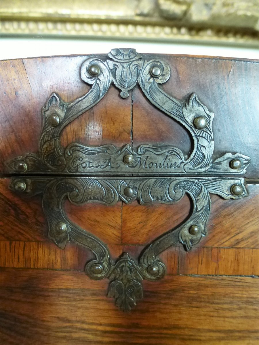Coffret En Placage De Palissandre  Epoque Régence-photo-5