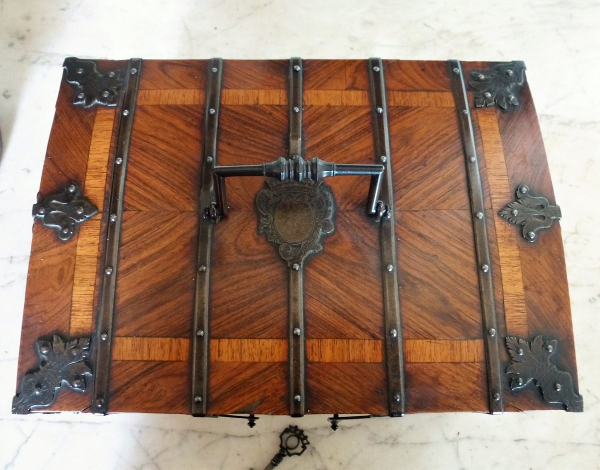 Coffret En Placage De Palissandre  Epoque Régence-photo-1