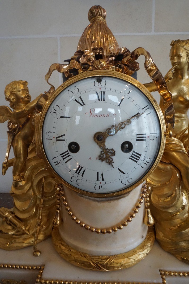 Pendule à la ruche  Epoque Louis XVI-photo-1