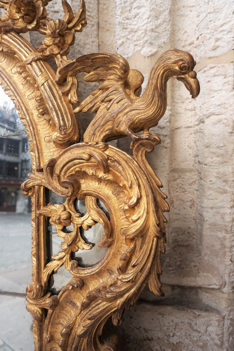 Mirror In Golden Wood Period Late Regency Early Louis XV-photo-1