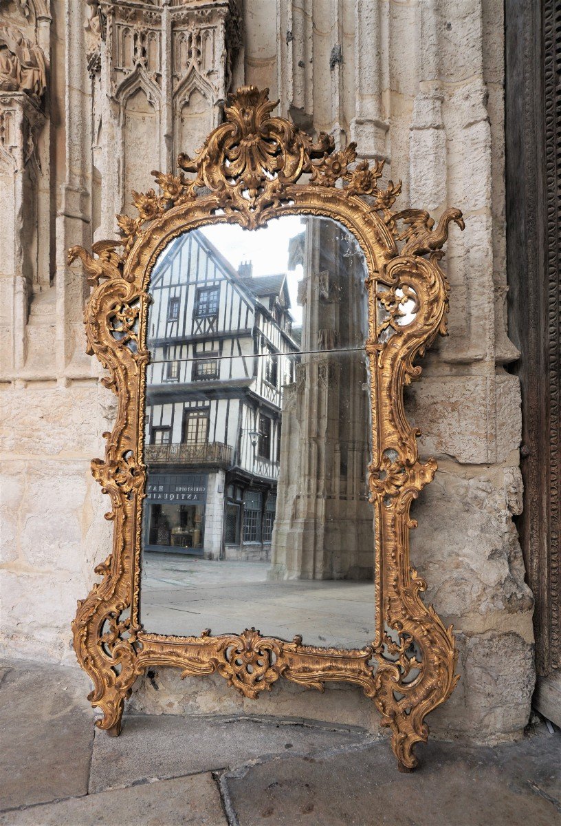 Mirror In Golden Wood Period Late Regency Early Louis XV