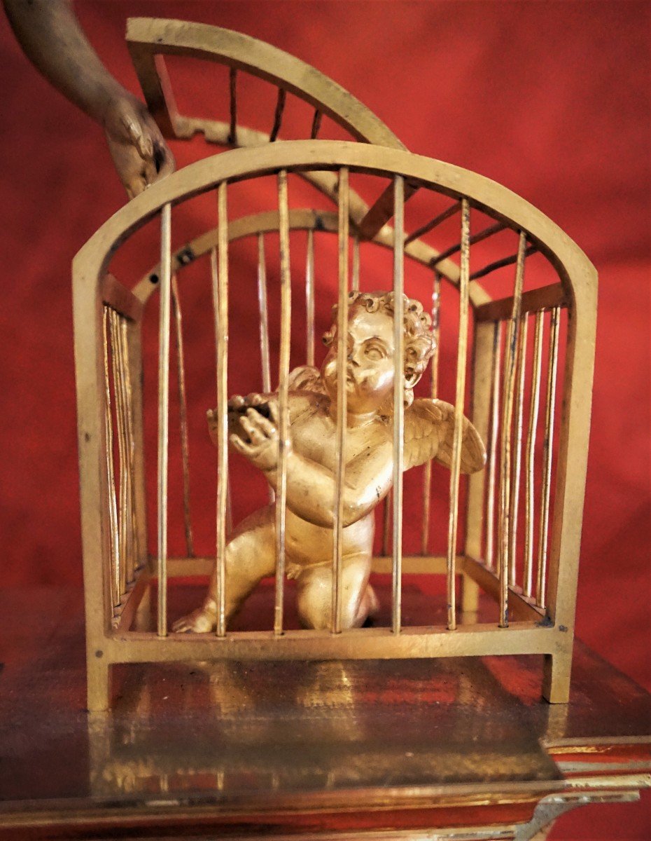 Pendule En Bronze Doré  Epoque Empire-photo-2