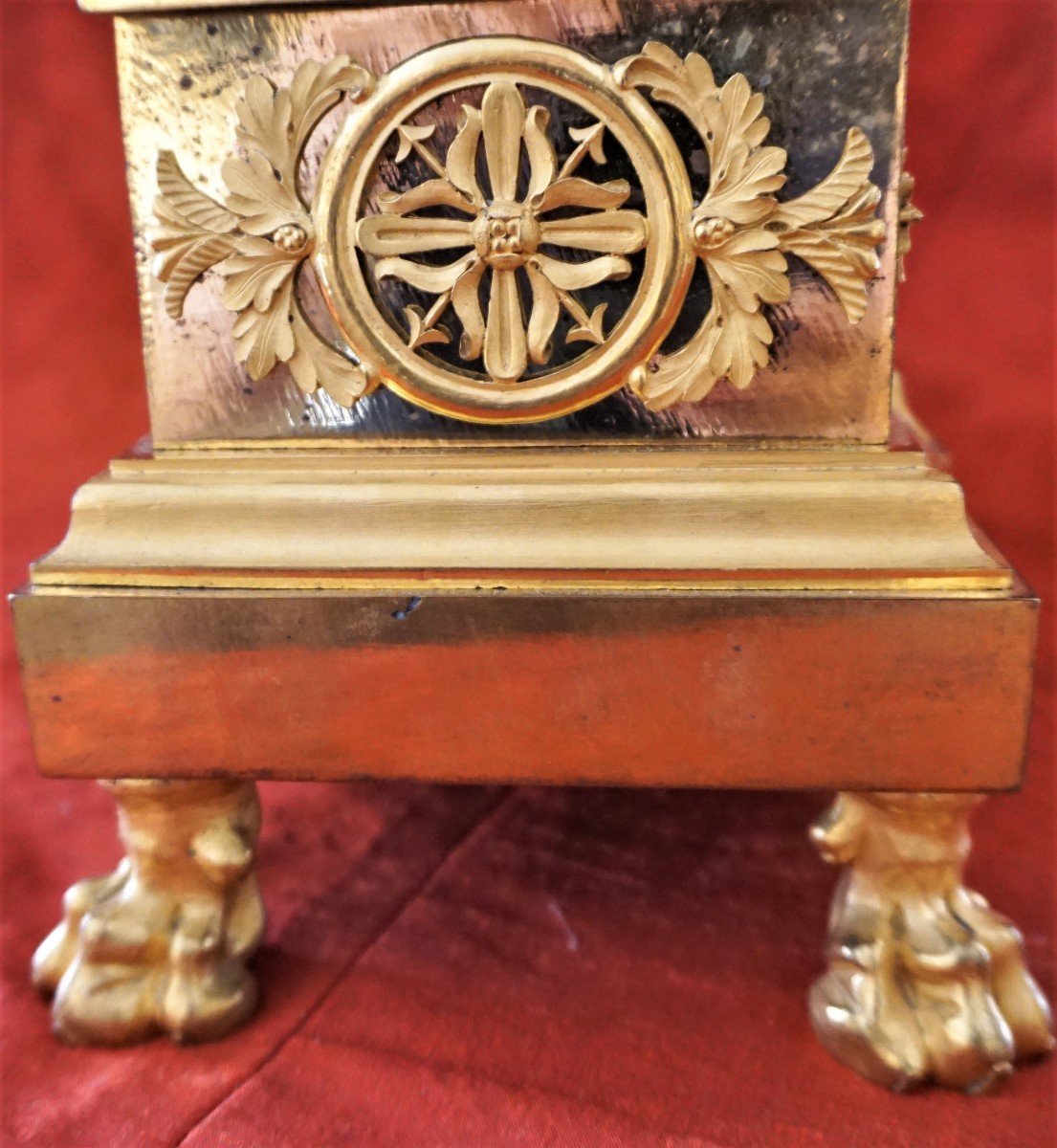 Pendulum In Gilt Bronze Empire Period-photo-5