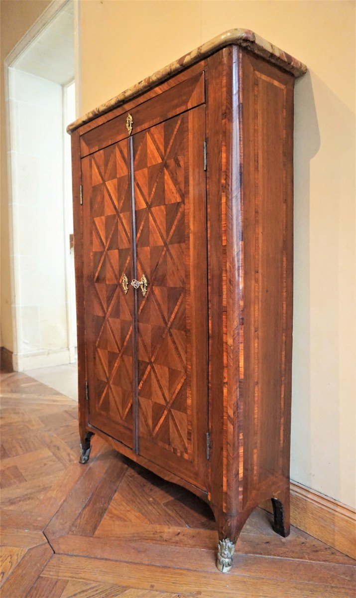 Veneer Cabinet Louis XV Period-photo-2