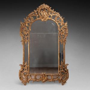 Parecloses Mirror In Gilded Wood, Regency Period.