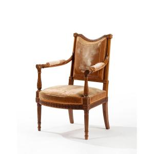 Louis XVI Period Mahogany Hairdressing Chair