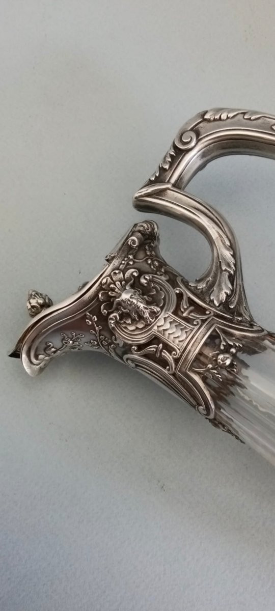 Solid Silver Ewer, Minerva, 1st Grade, 19th Century-photo-6